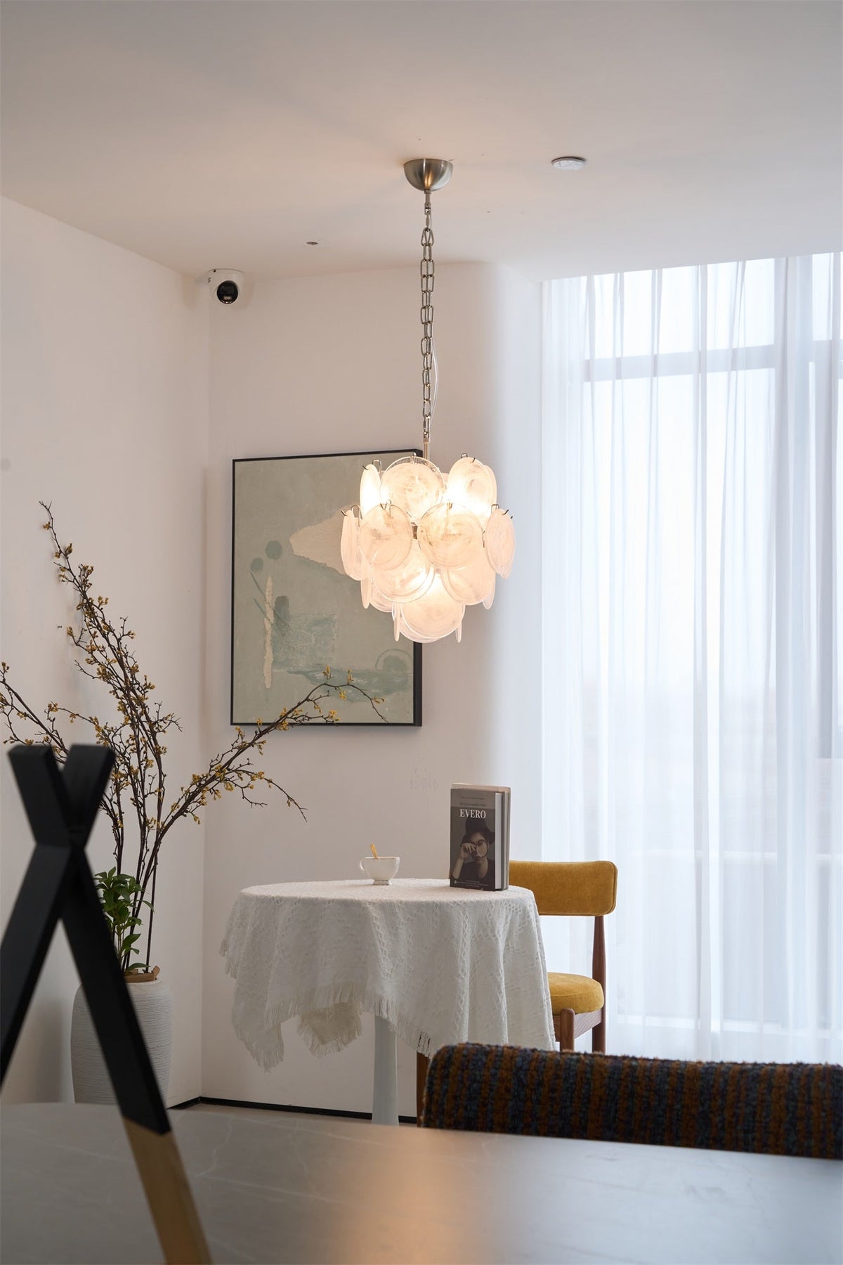 Aqua White Glass Murano Chandelier - view 12