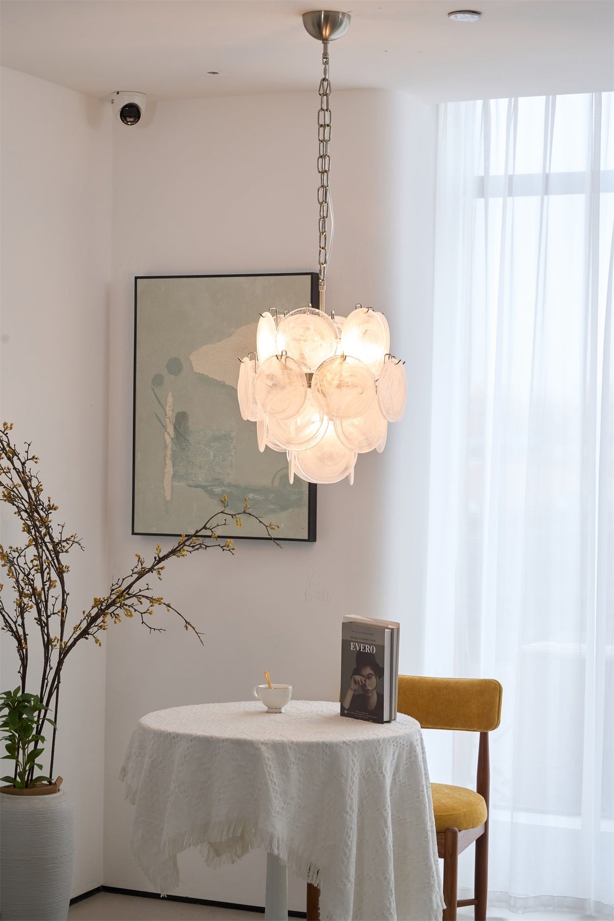 Aqua White Glass Murano Chandelier - view 13