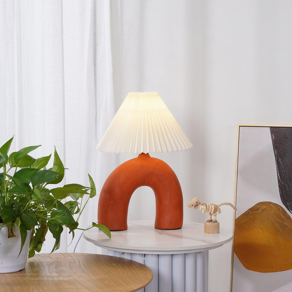 Arched Pleated Table Lamp - view 2