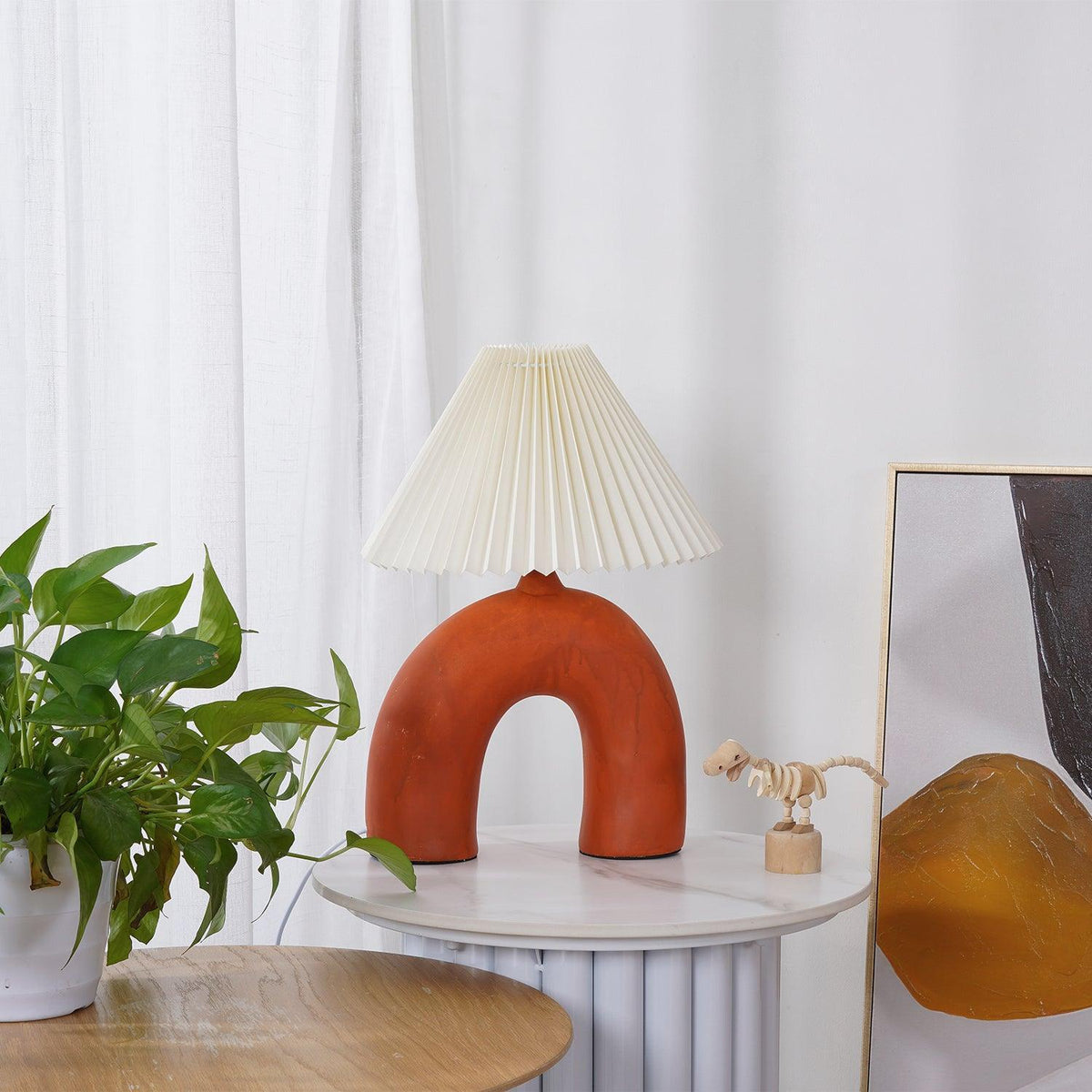 Arched Pleated Table Lamp - view 3