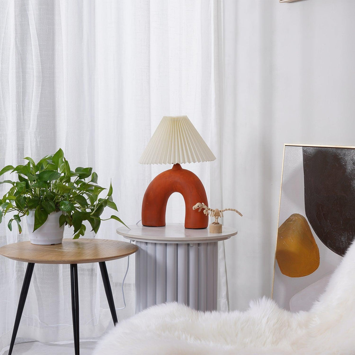 Arched Pleated Table Lamp - view 6