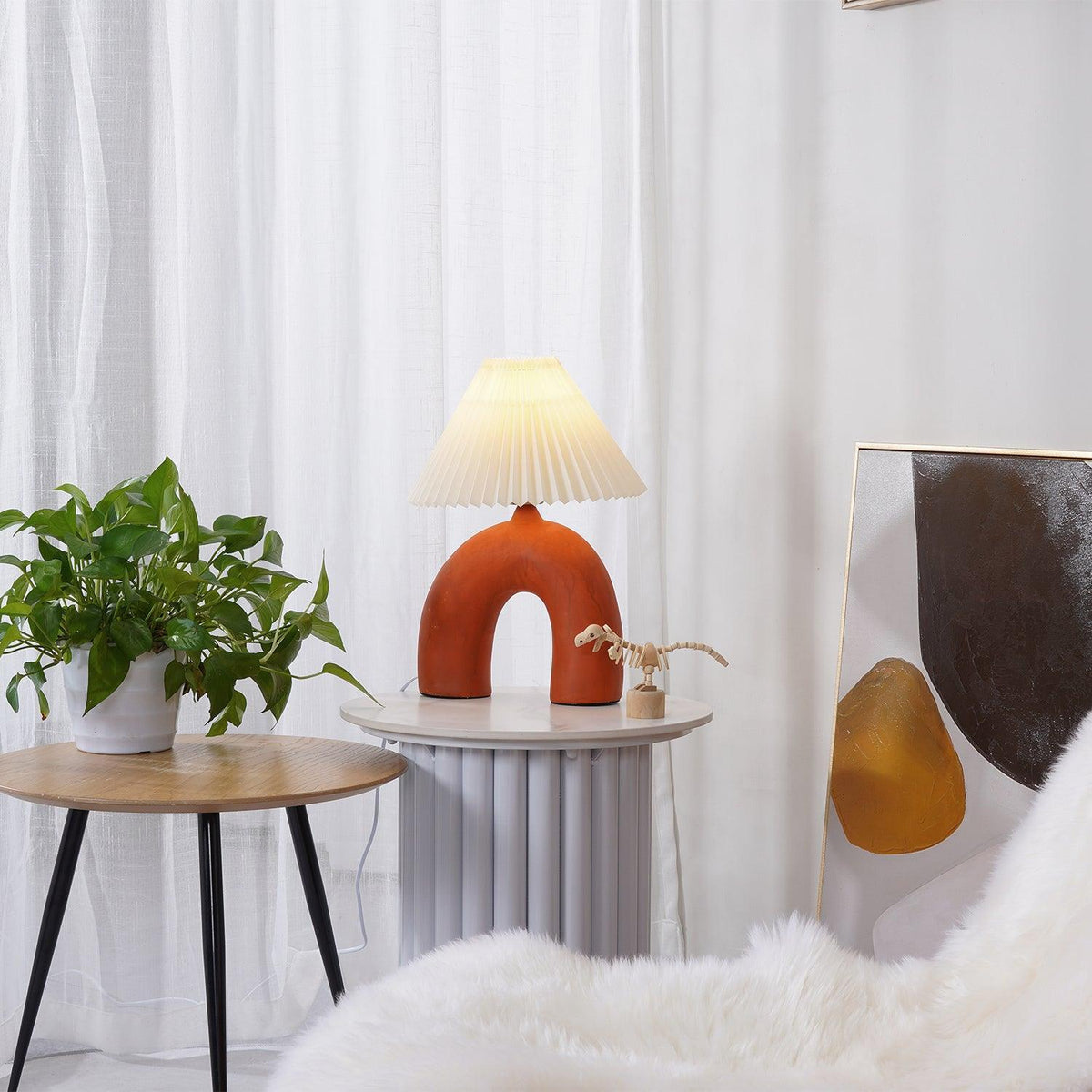 Arched Pleated Table Lamp - view 7