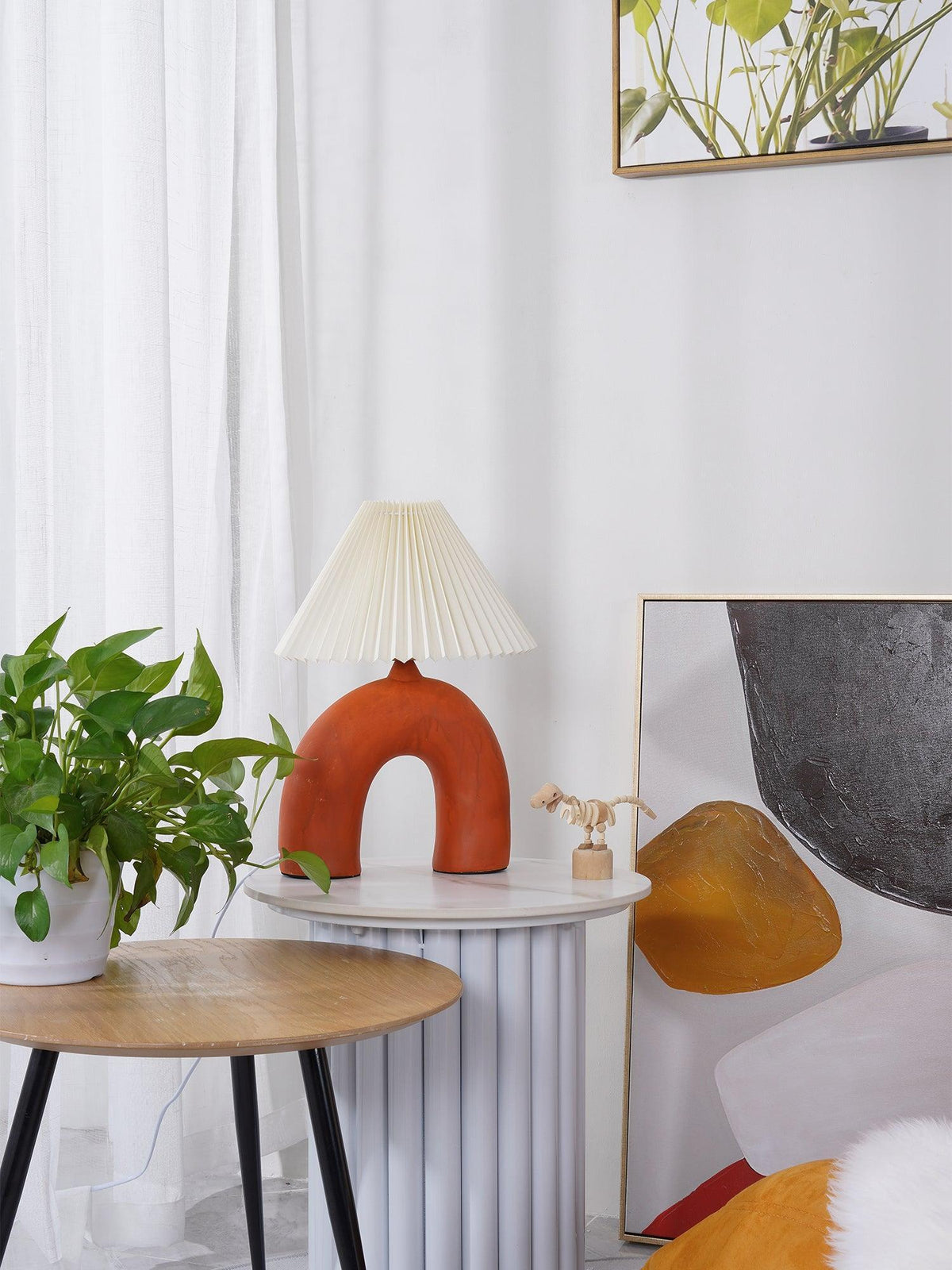 Arched Pleated Table Lamp - view 8