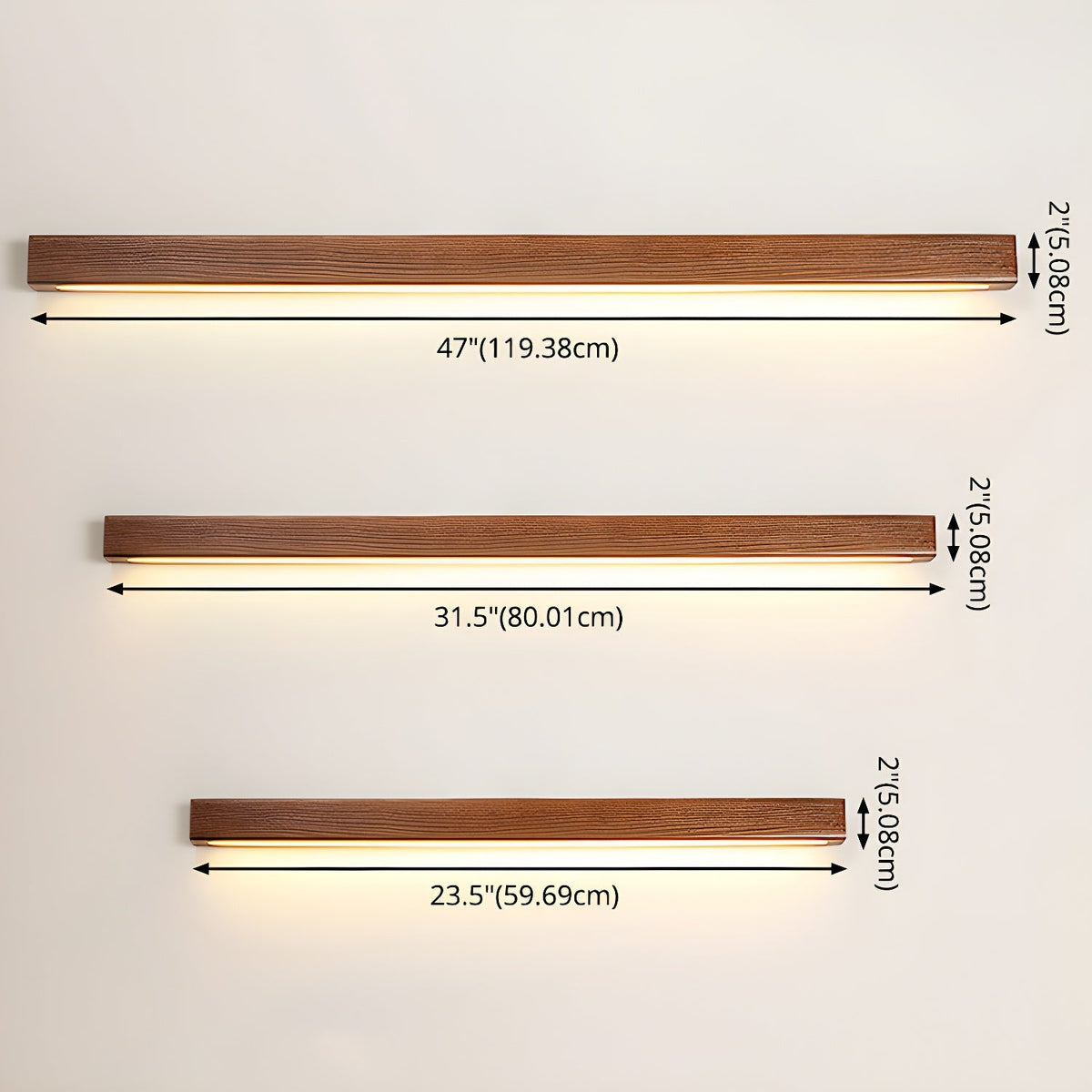 Arlo Linear Wood Plug-in Wall Light