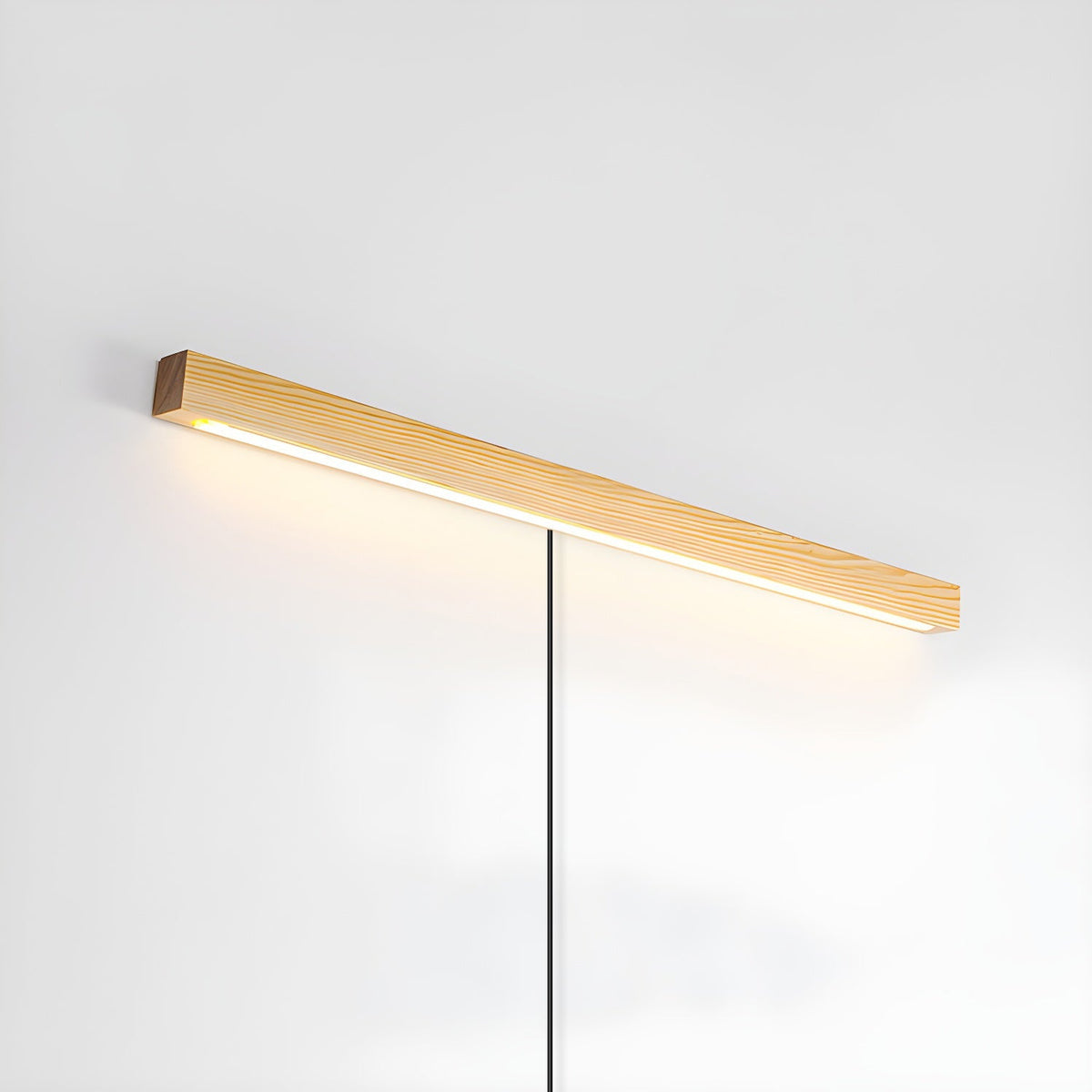 Arlo Linear Wood Plug-in Wall Light