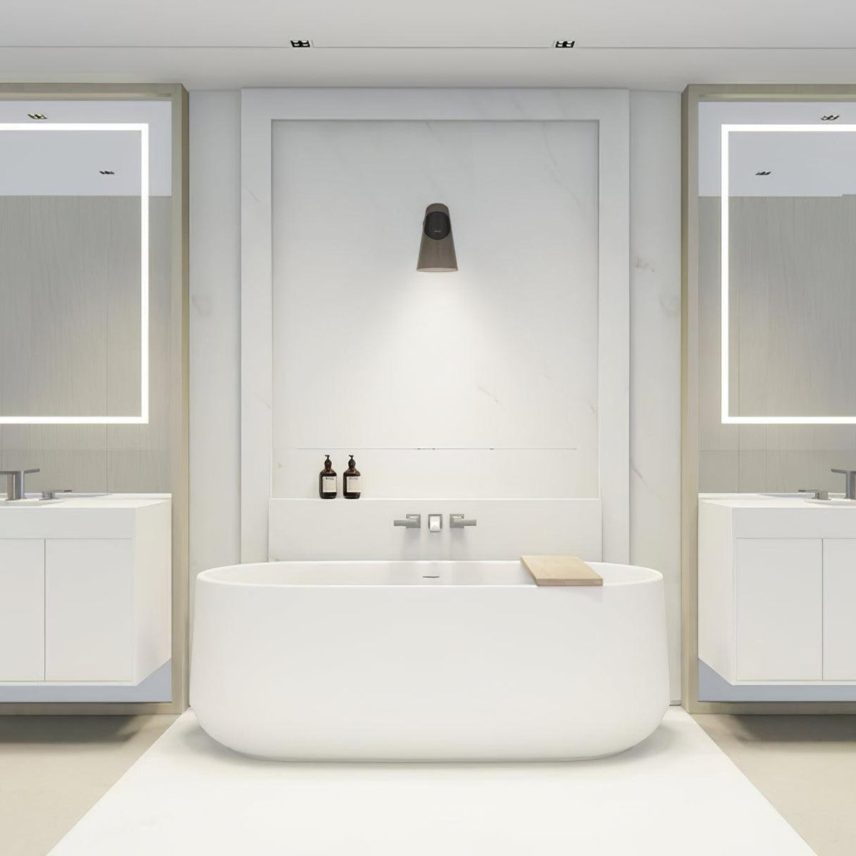 Conical Glass Plug-in Wall Lamp