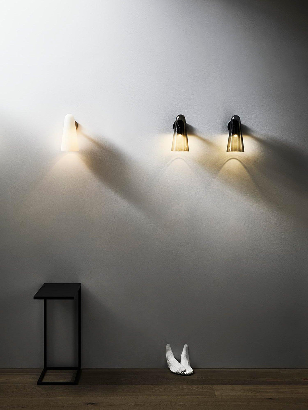 Conical Glass Plug-in Wall Lamp