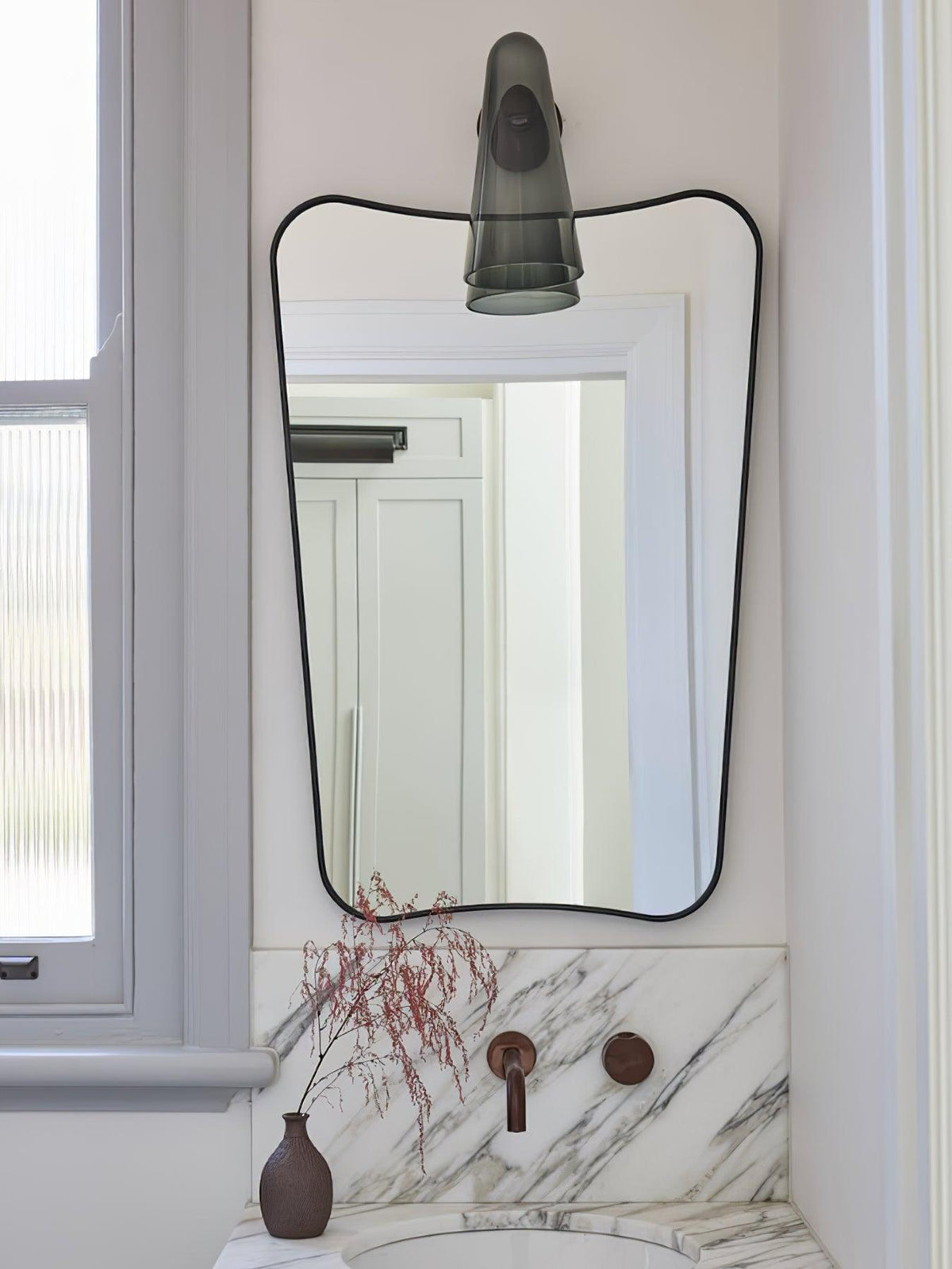 Conical Glass Plug-in Wall Lamp