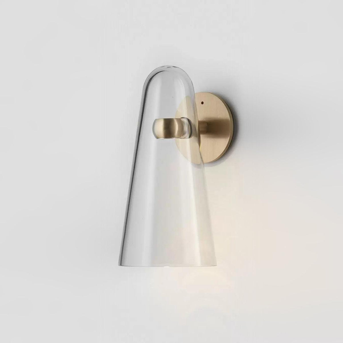 Conical Glass Plug-in Wall Lamp