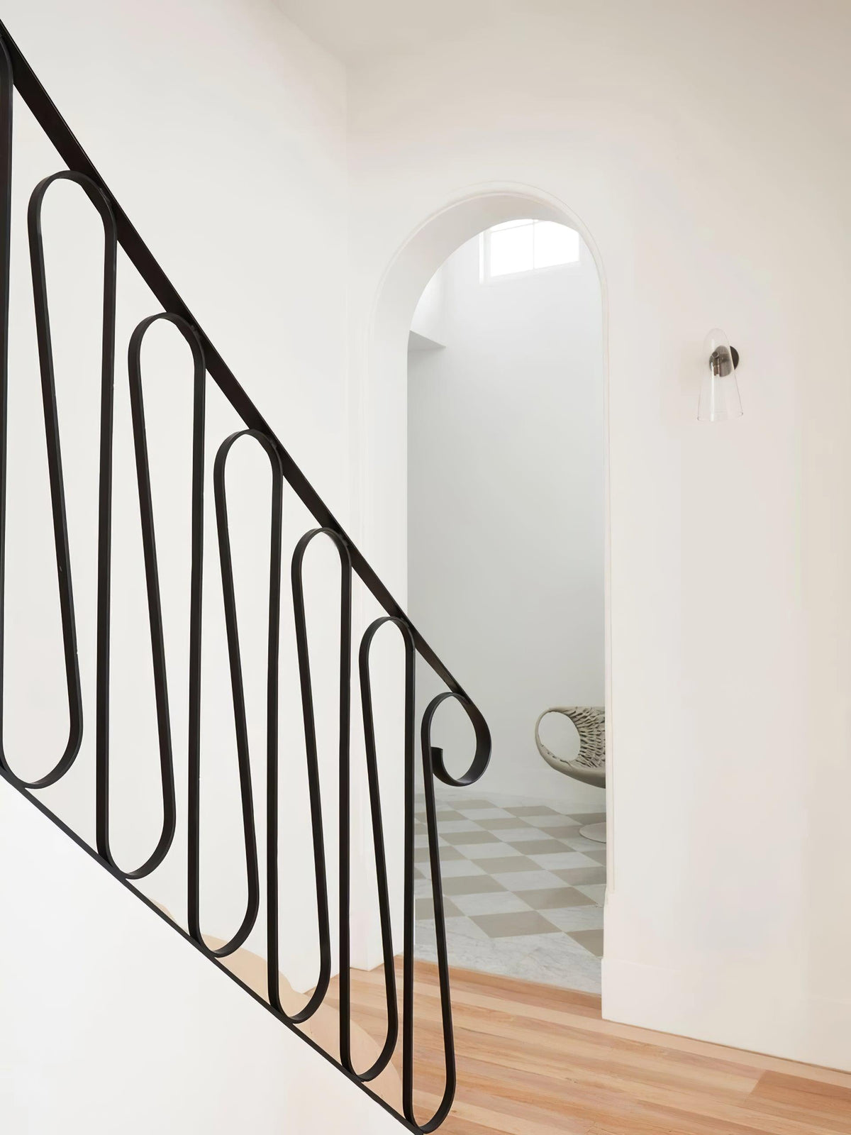 Conical Glass Plug-in Wall Lamp