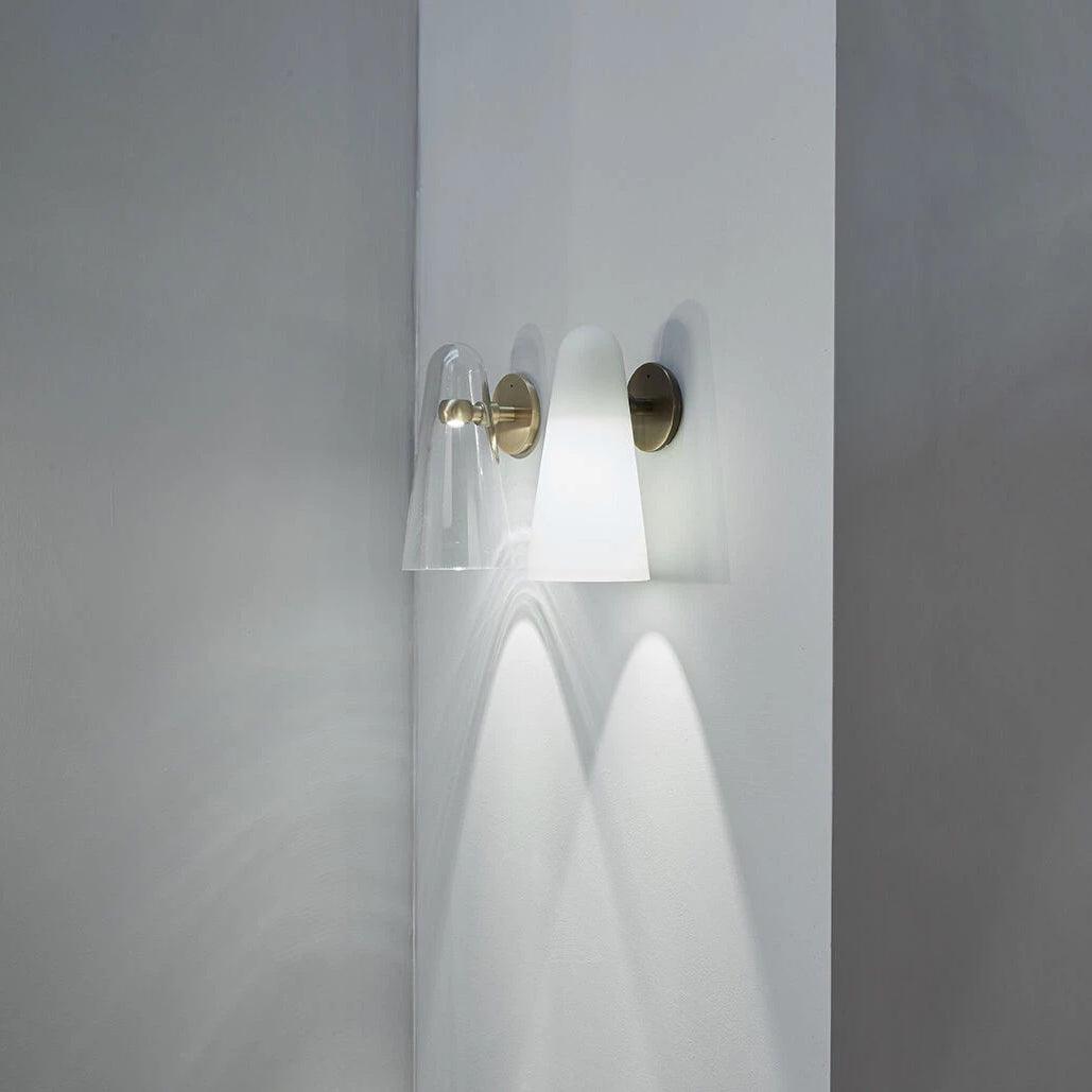 Conical Glass Plug-in Wall Lamp