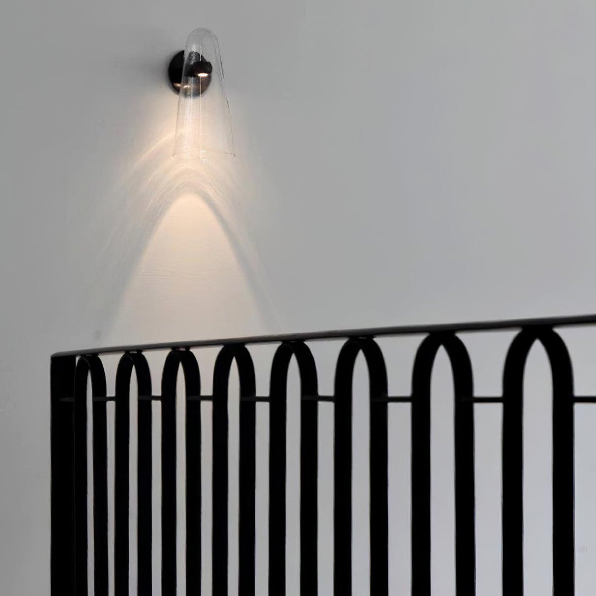 Conical Glass Plug-in Wall Lamp