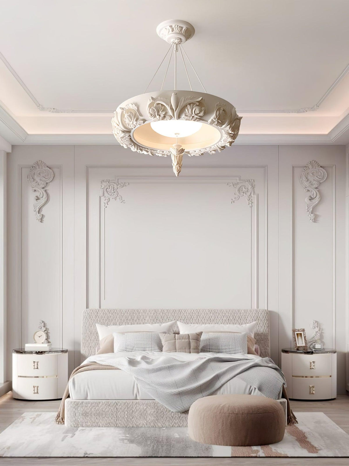 Artistic Carved Plaster Chandelier - view 11