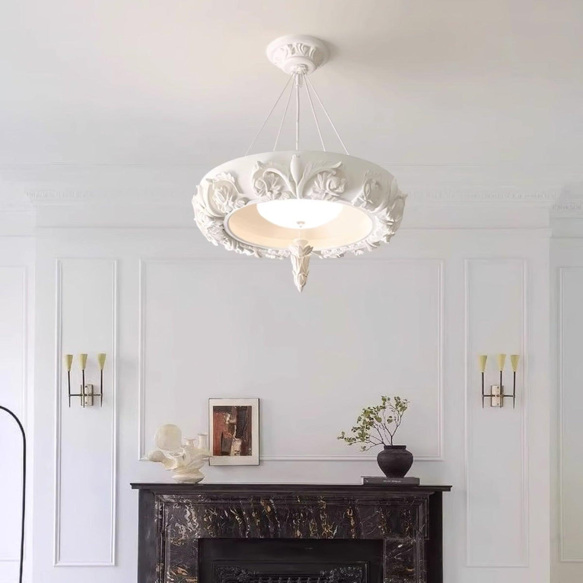Artistic Carved Plaster Chandelier - view 19