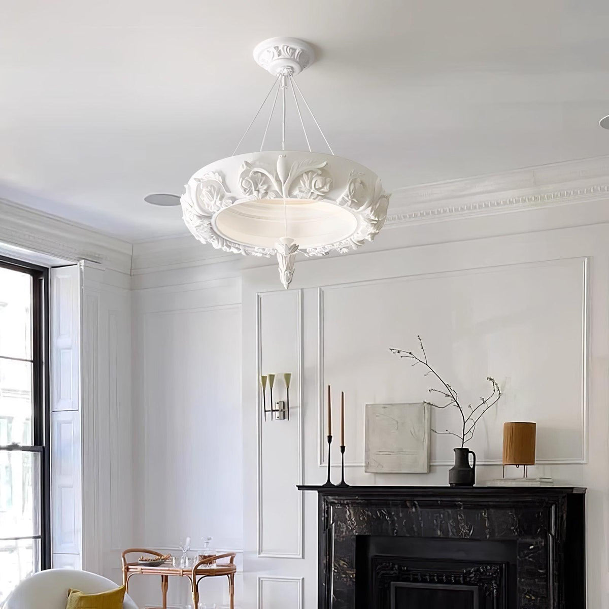 Artistic Carved Plaster Chandelier - view 22