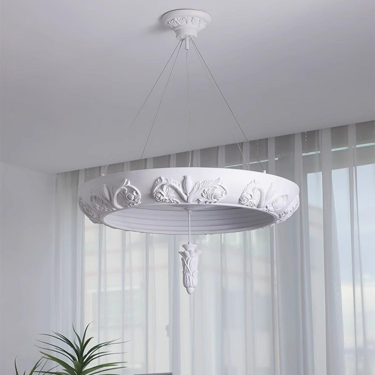 Artistic Carved Plaster Chandelier - view 23
