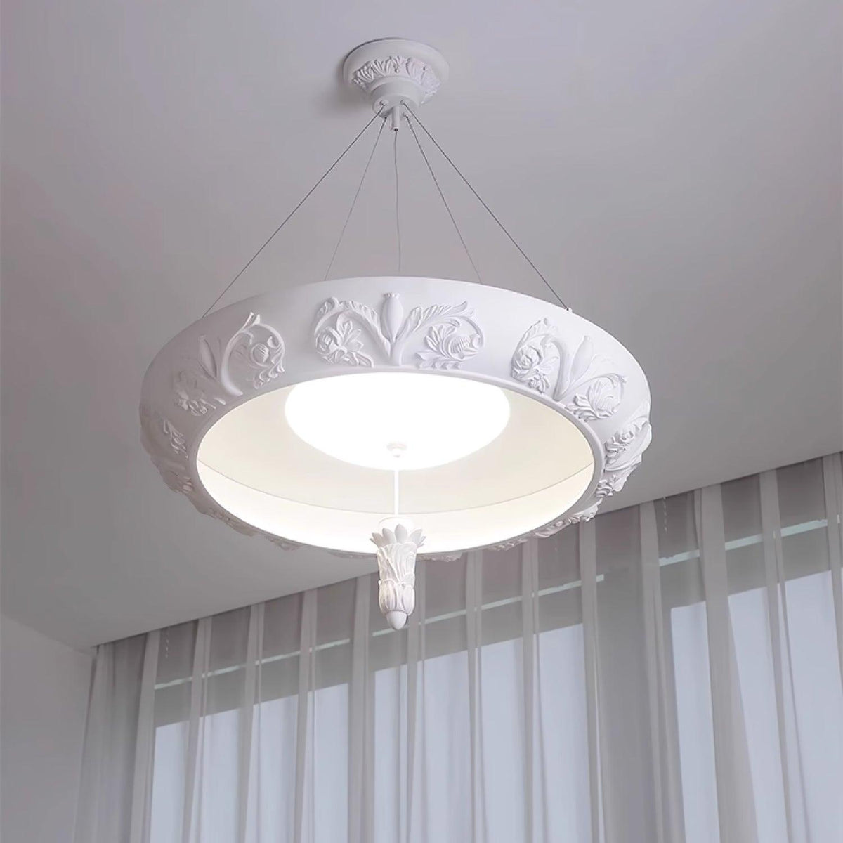 Artistic Carved Plaster Chandelier - view 25
