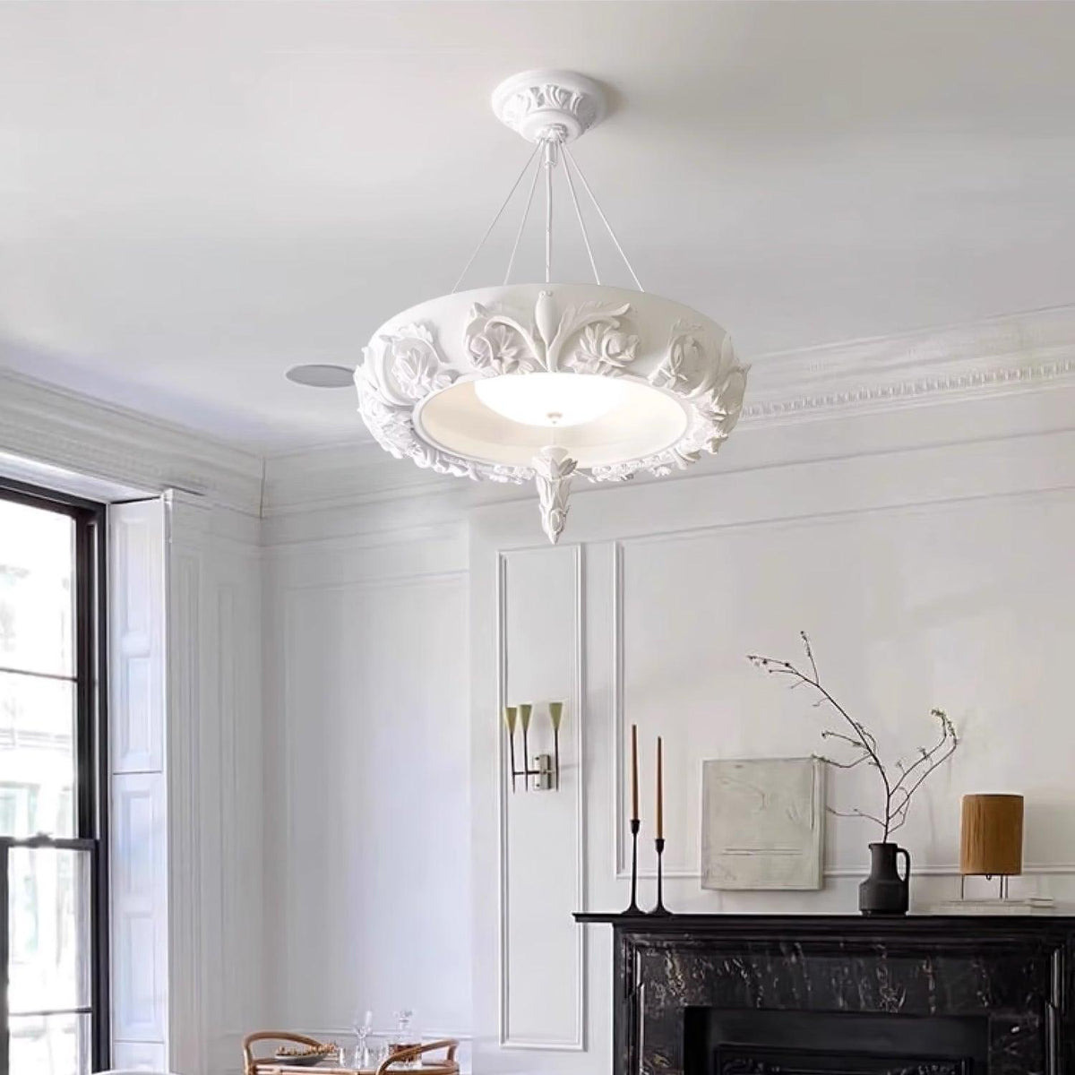 Artistic Carved Plaster Chandelier - view 27
