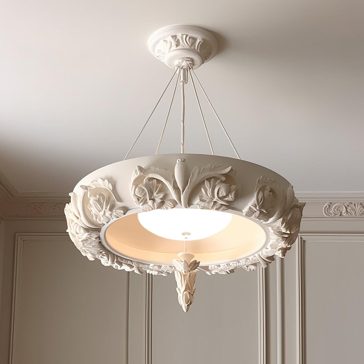 Artistic Carved Plaster Chandelier - view 6