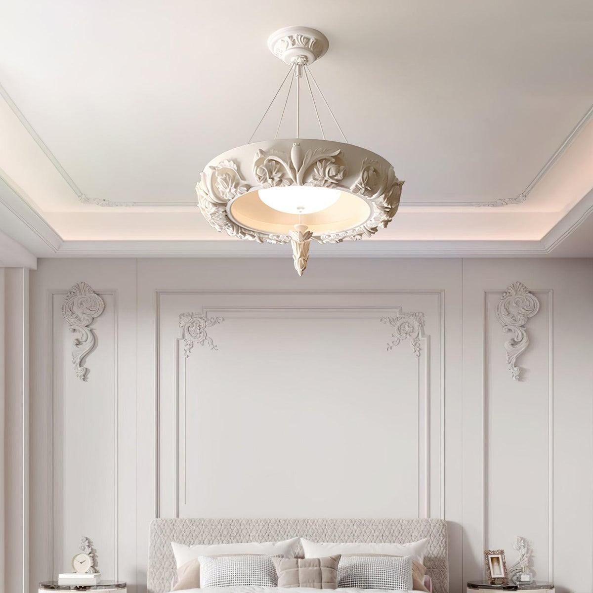 Artistic Carved Plaster Chandelier - view 3