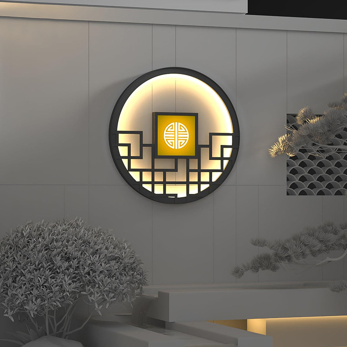 Round Outdoor Wall Light - view 3