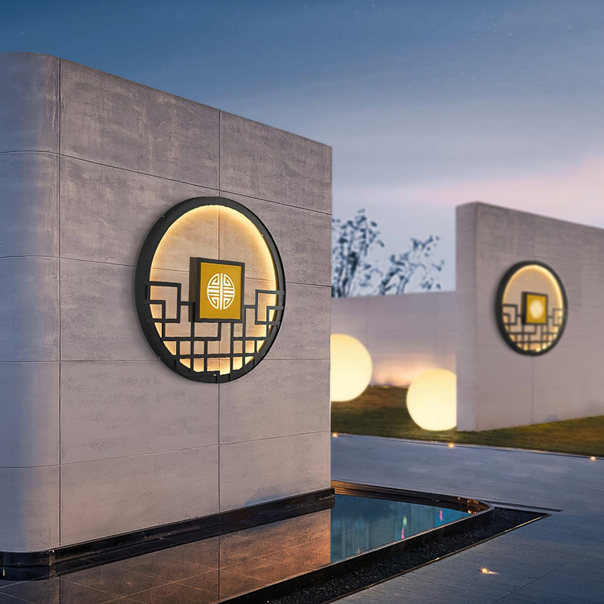 Round Outdoor Wall Light - view 7
