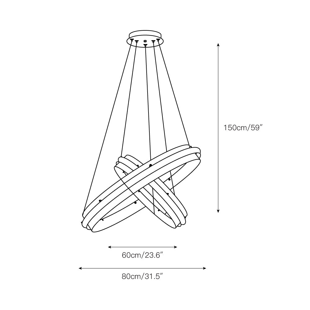 Aura Acrylic LED Chandelier - view 6
