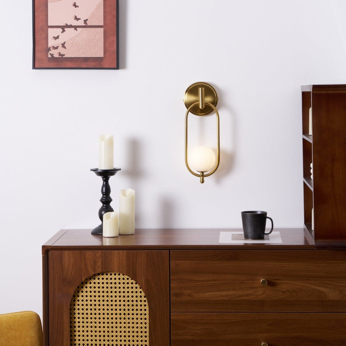Aurea Brass Wall Light