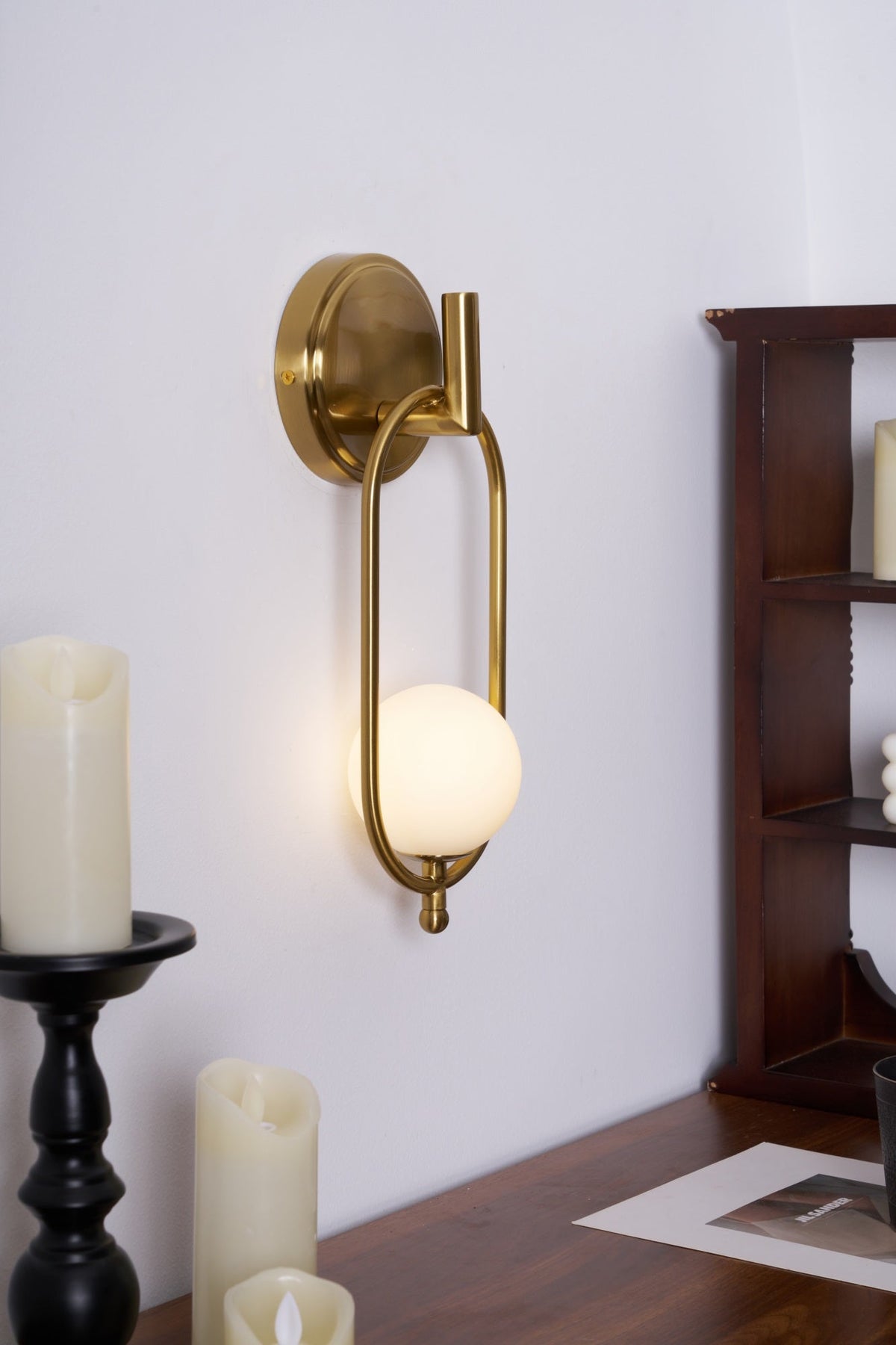 Aurea Brass Wall Light