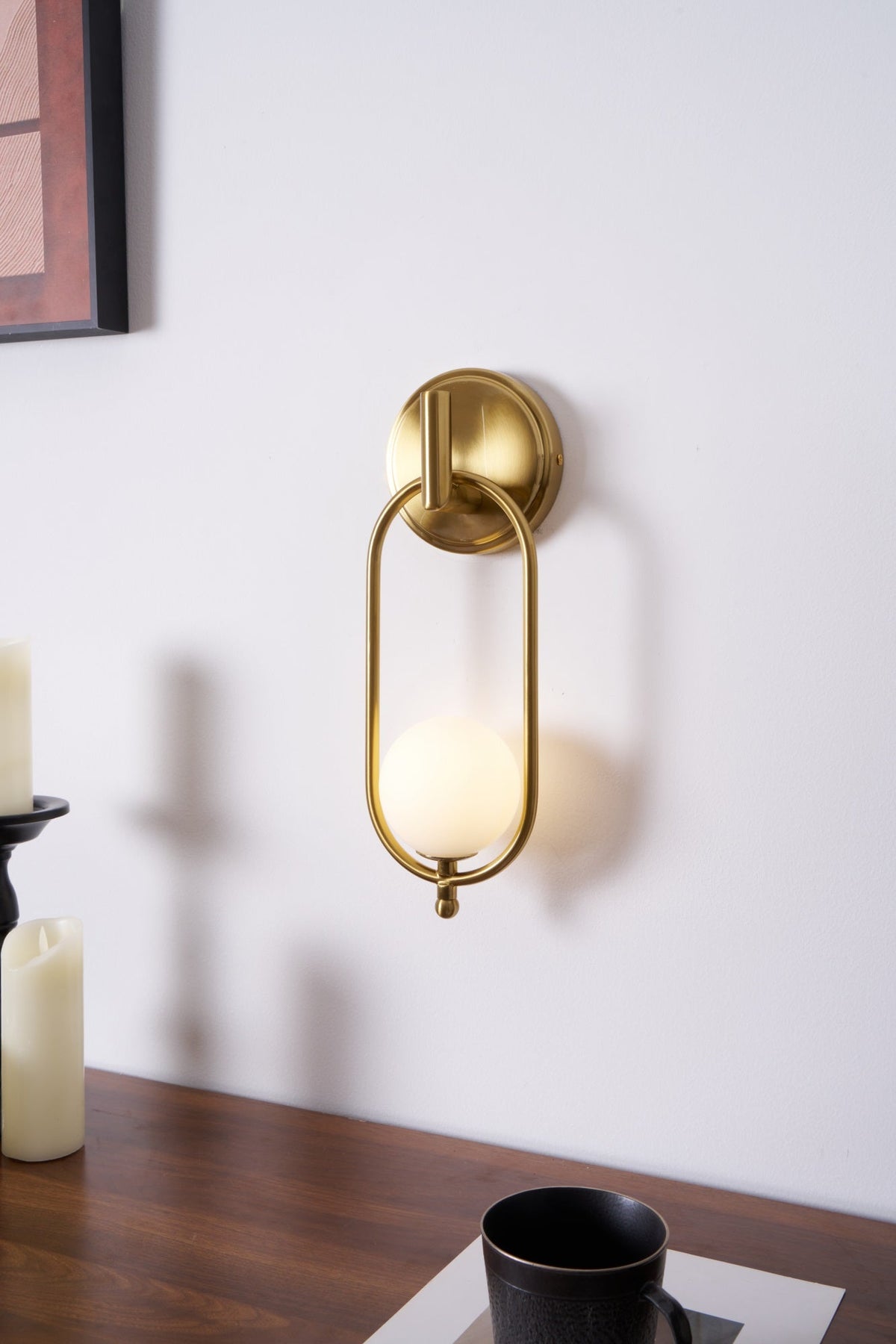 Aurea Brass Wall Light
