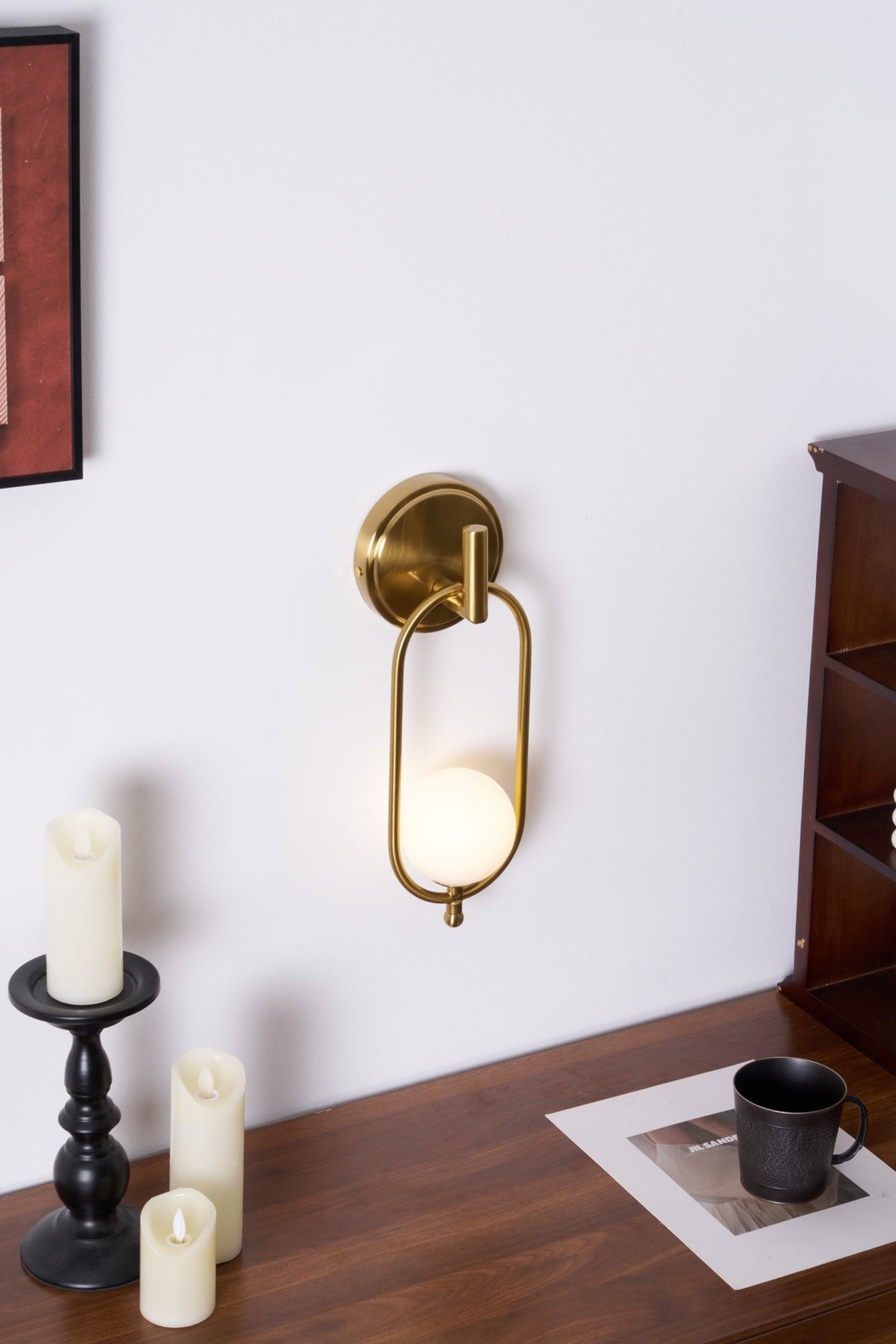 Aurea Brass Wall Light