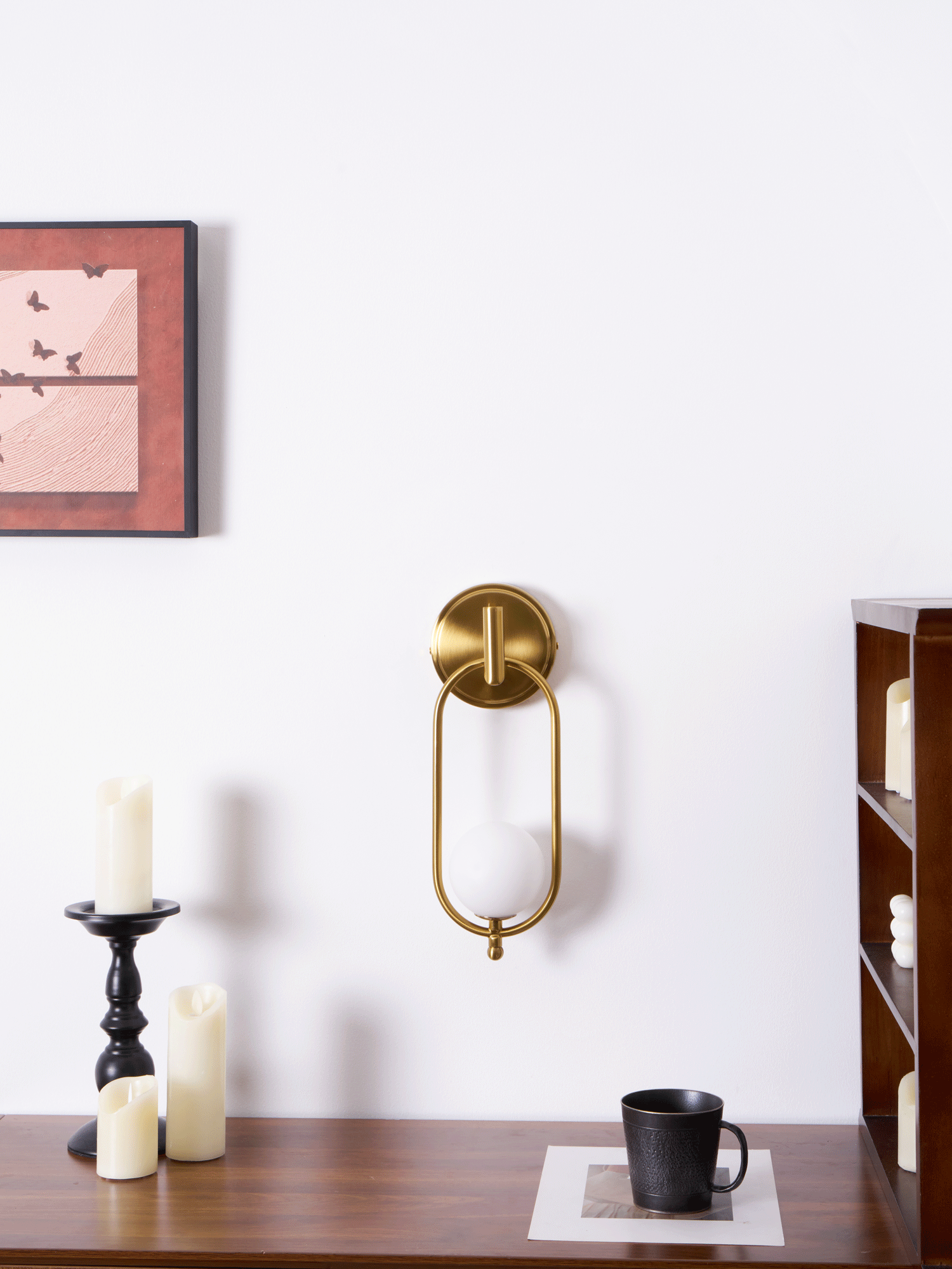 Aurea Brass Wall Light
