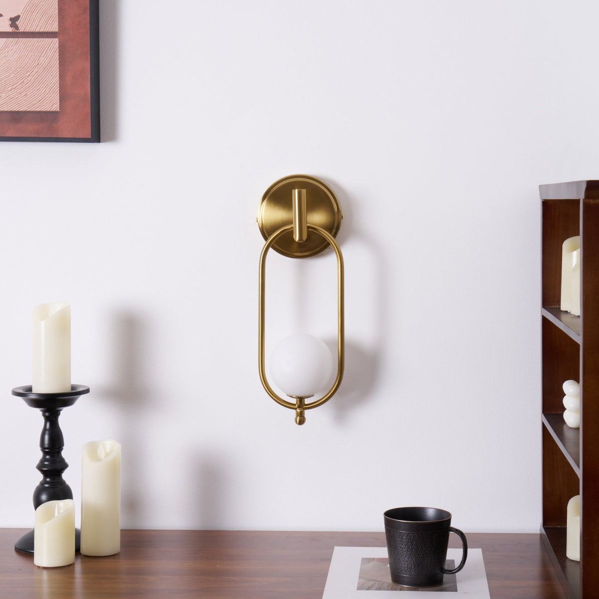 Aurea Brass Wall Light