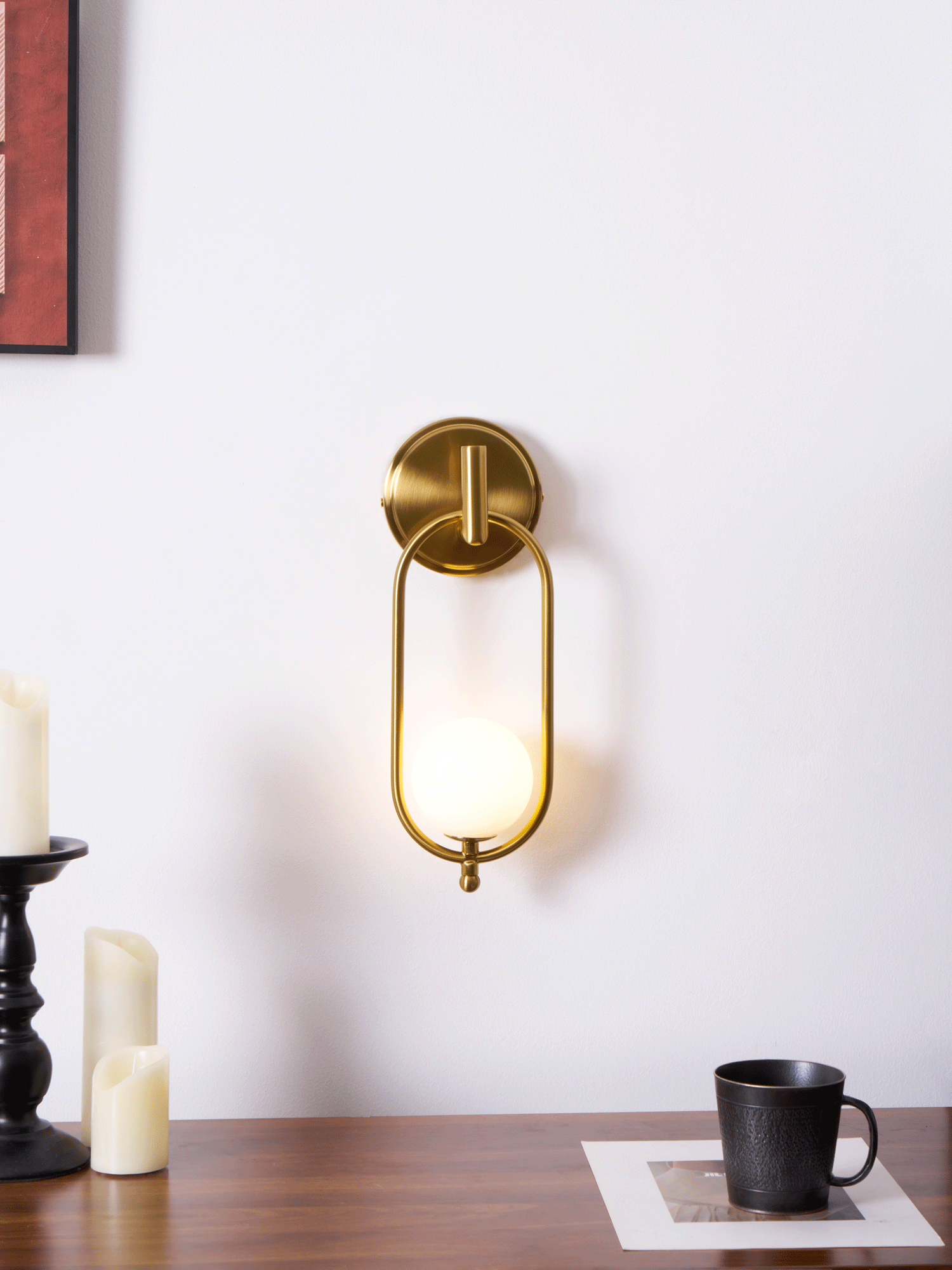 Aurea Brass Wall Light