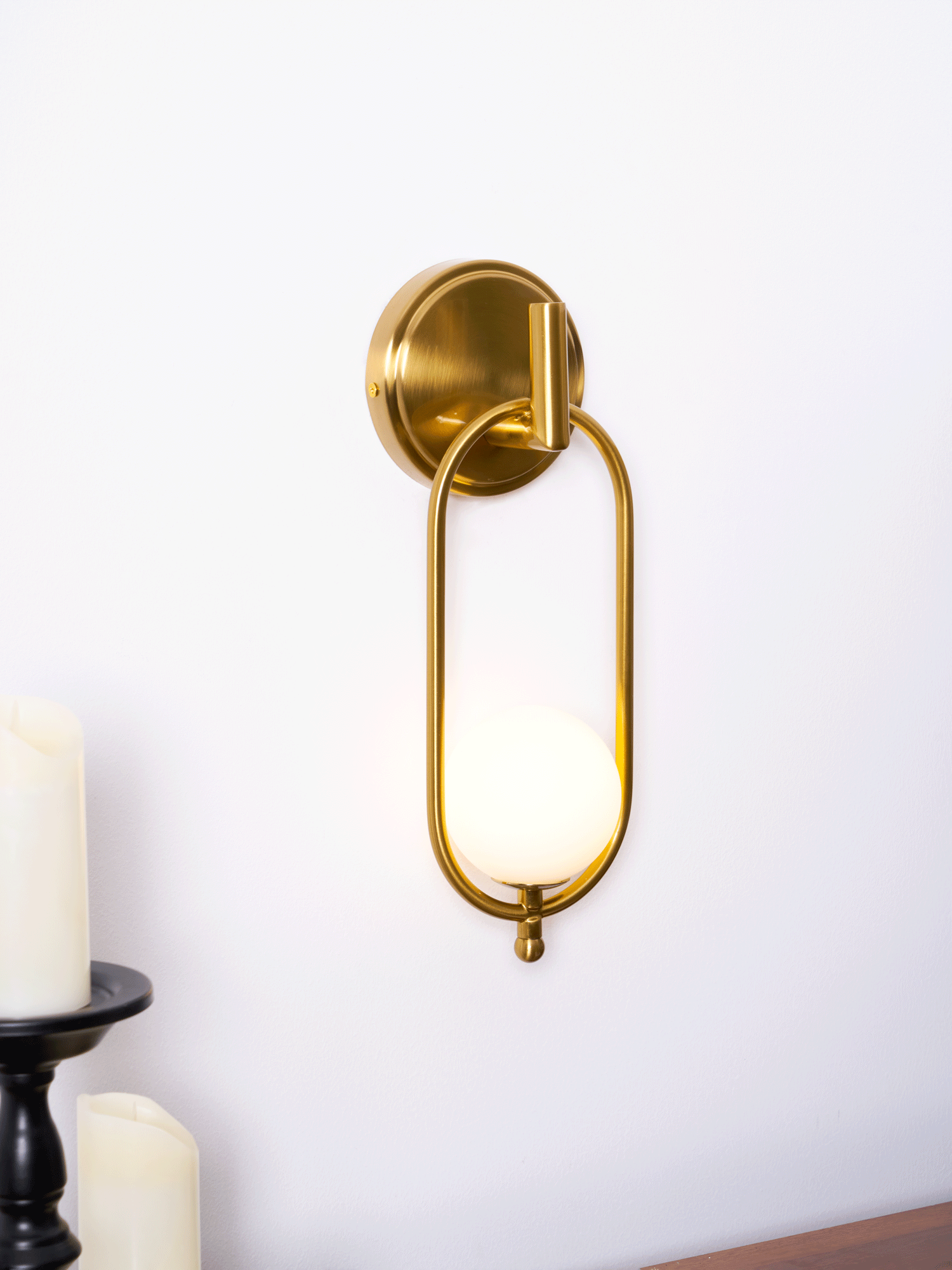 Aurea Brass Wall Light