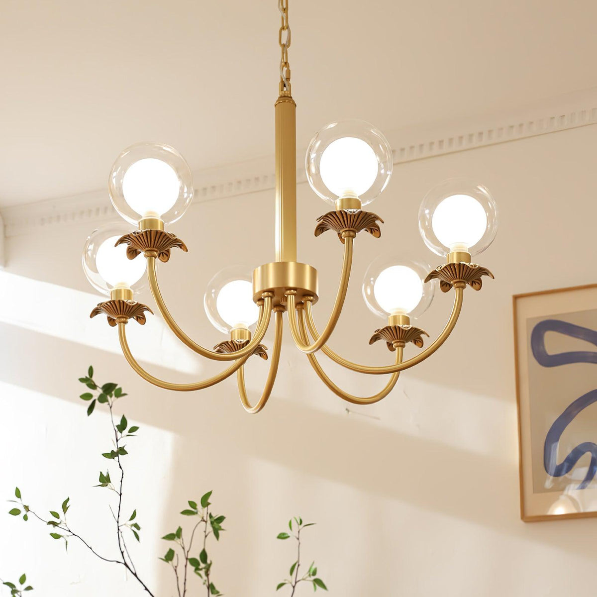 Aureate Radiance Glass Chandelier - view 4