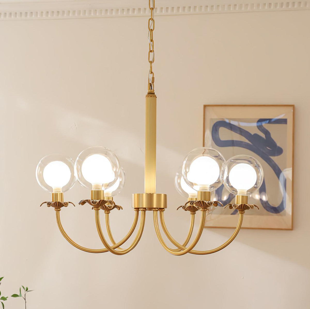 Aureate Radiance Glass Chandelier - view 2