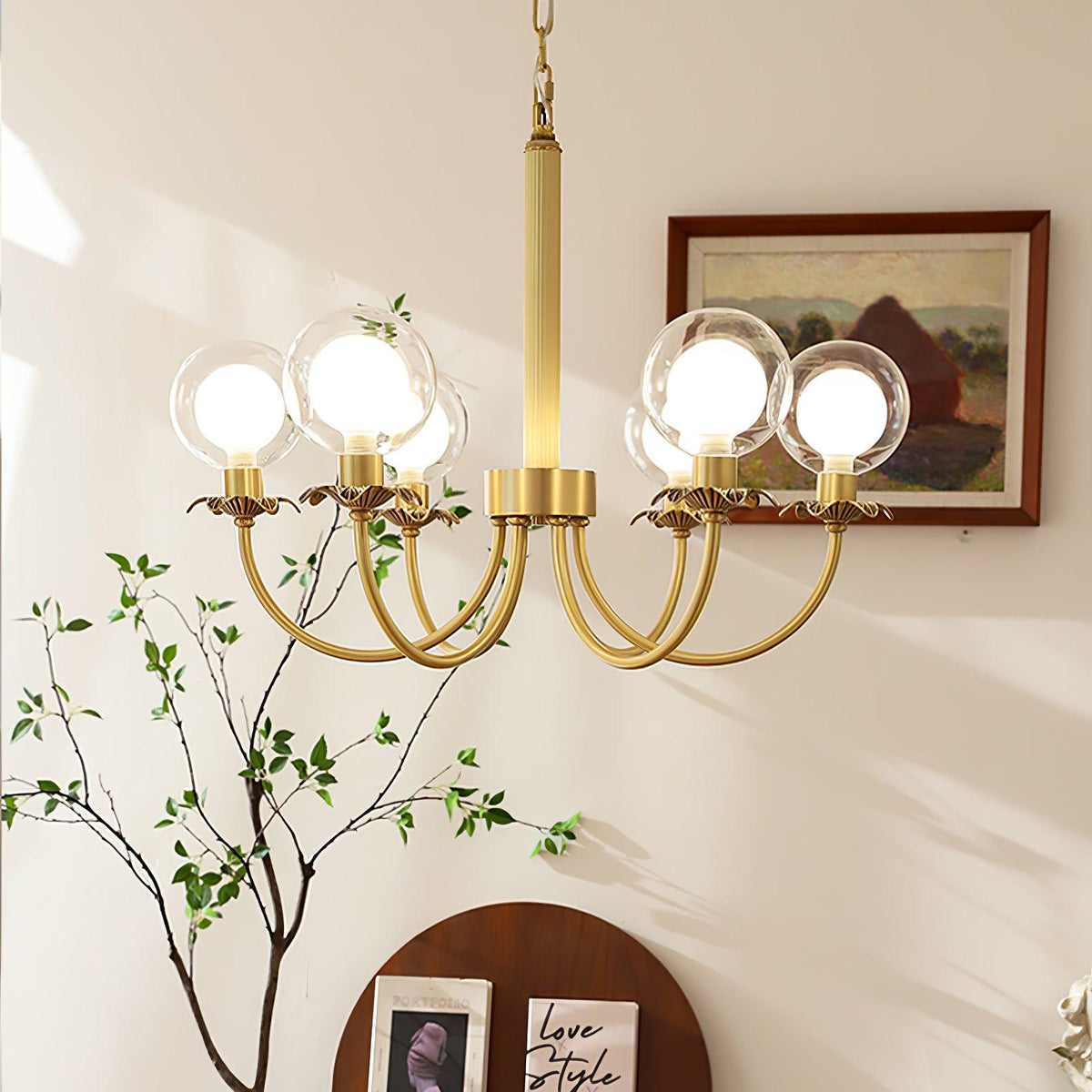 Aureate Radiance Glass Chandelier - view 5