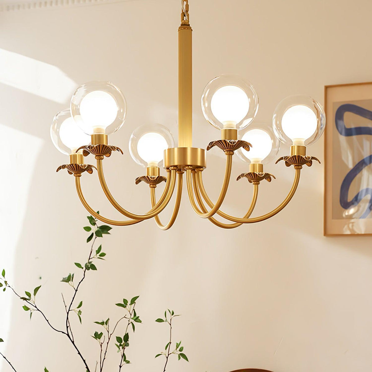 Aureate Radiance Glass Chandelier - view 6