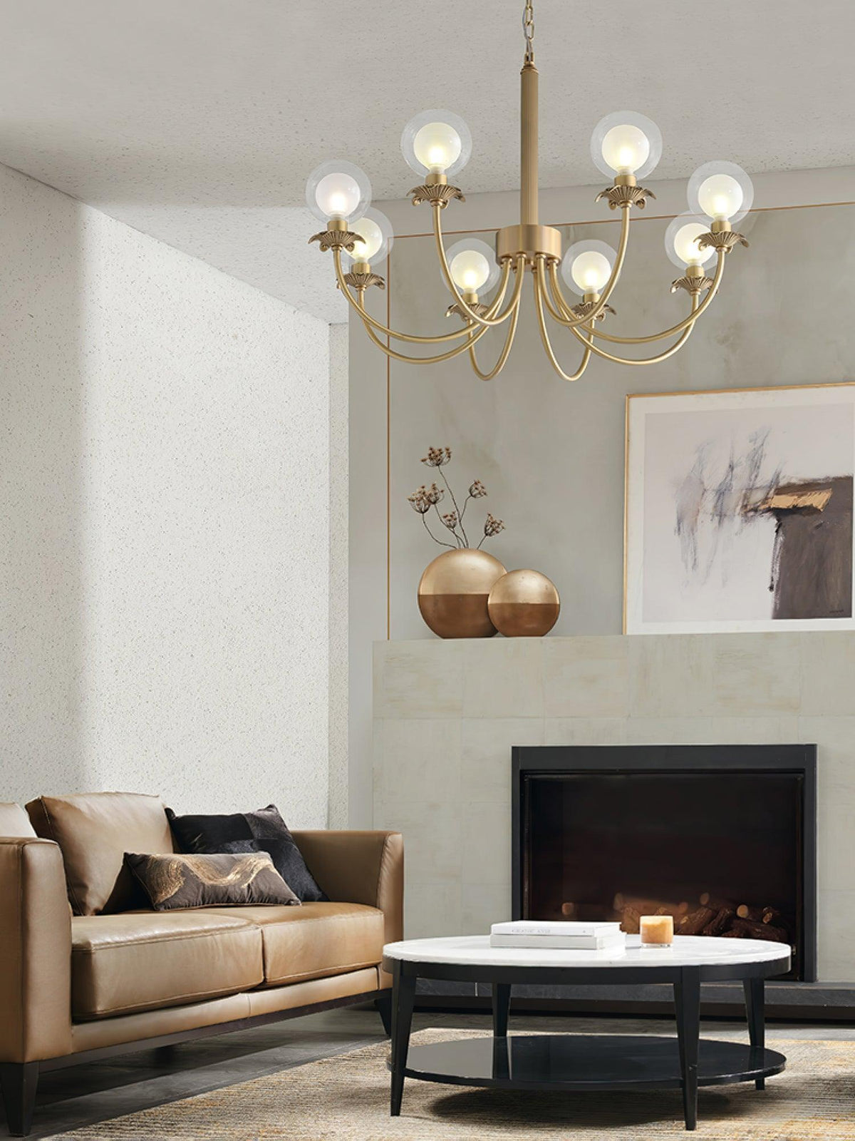Aureate Radiance Glass Chandelier - view 8