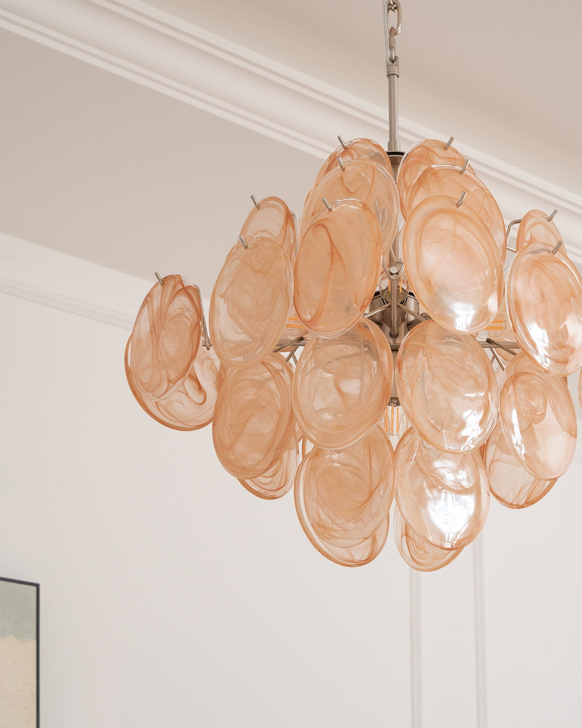 Aurelia Apricot Murano Glass Chandelier LINDVEIL