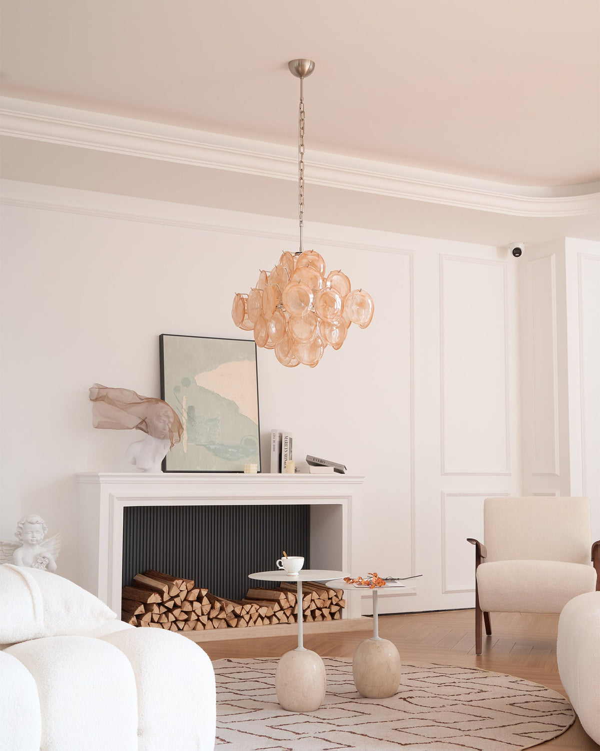 Aurelia Apricot Murano Glass Chandelier LINDVEIL