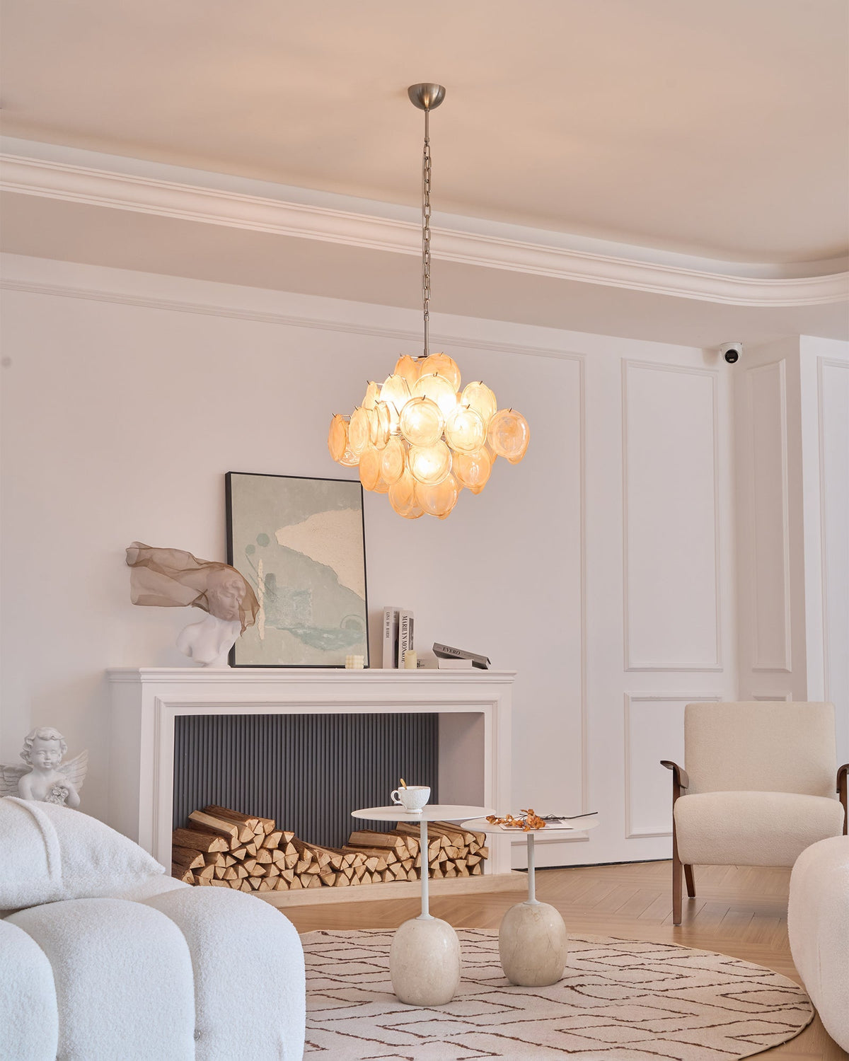 Aurelia Apricot Murano Glass Chandelier LINDVEIL