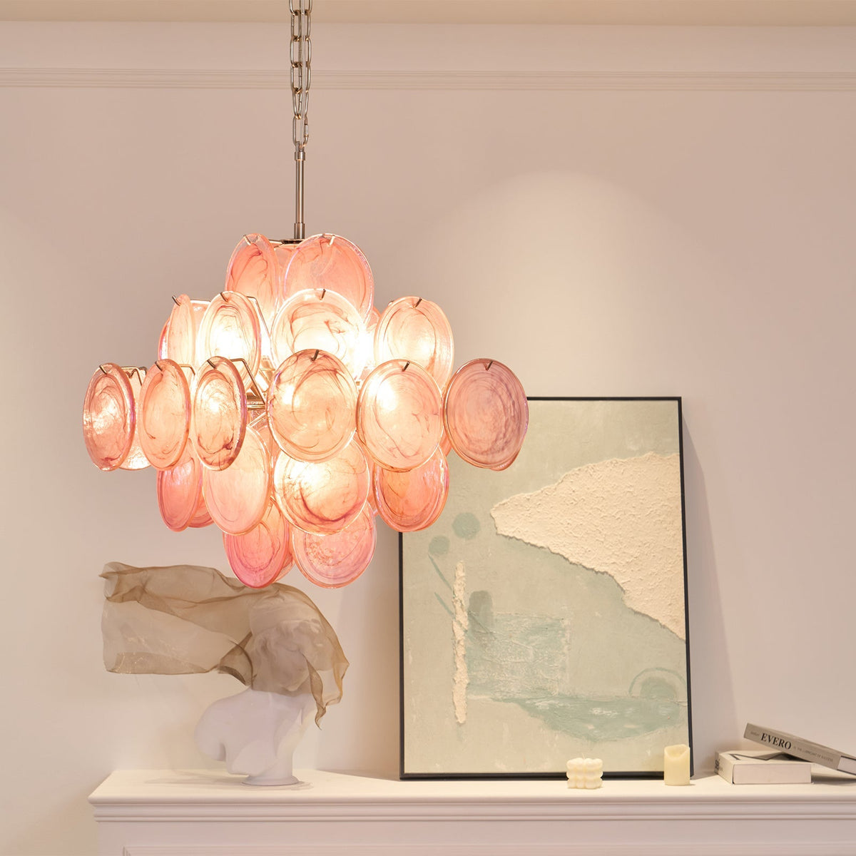 Aurelia Pink Murano Glass Chandelier - view 27