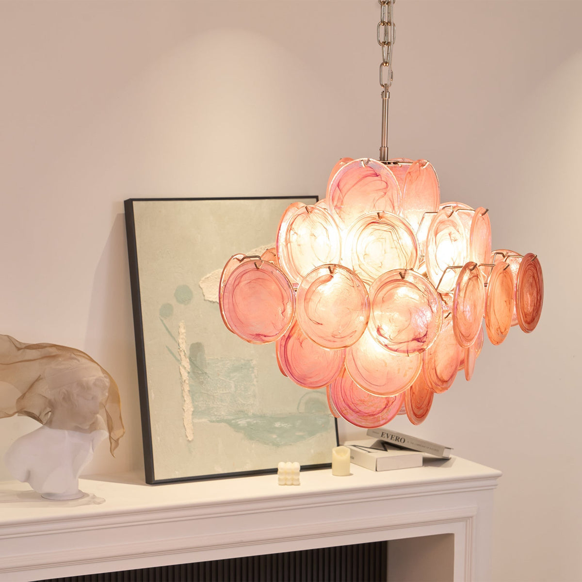 Aurelia Pink Murano Glass Chandelier - view 28