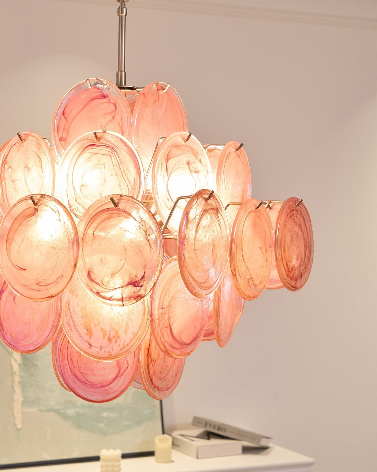 Aurelia Pink Murano Glass Chandelier - view 29