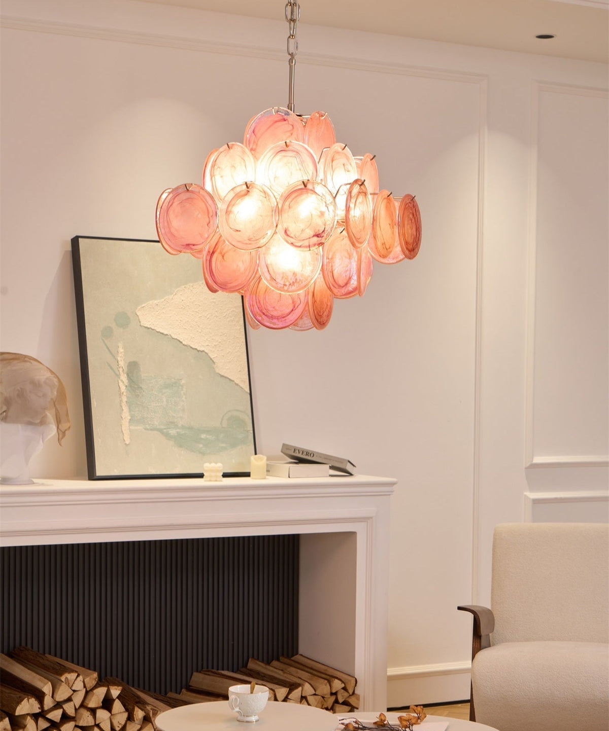 Aurelia Pink Murano Glass Chandelier - view 4