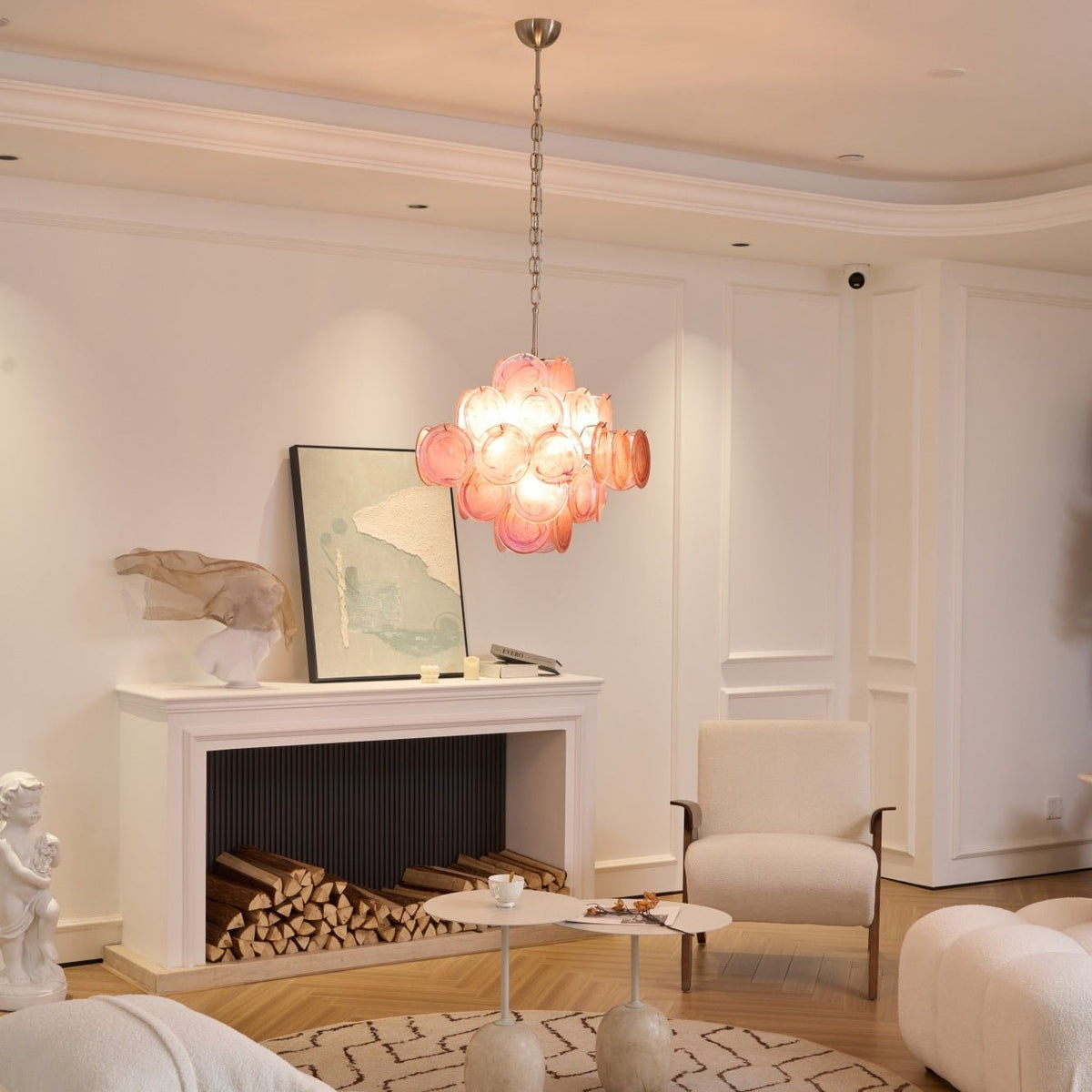 Aurelia Pink Murano Glass Chandelier - view 9