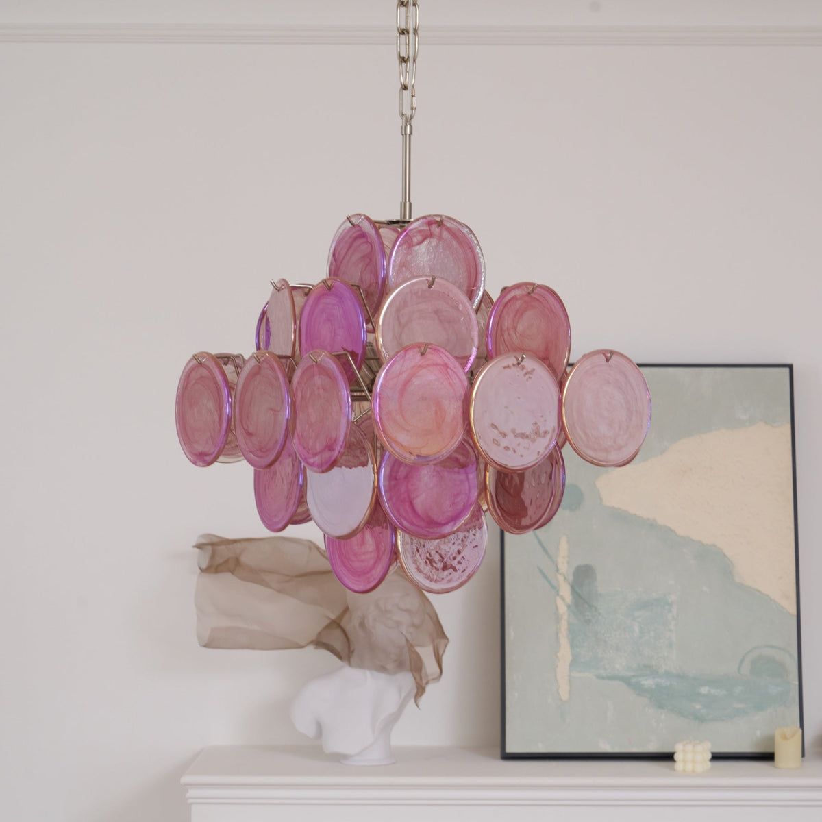 Aurelia Pink Murano Glass Chandelier - view 11