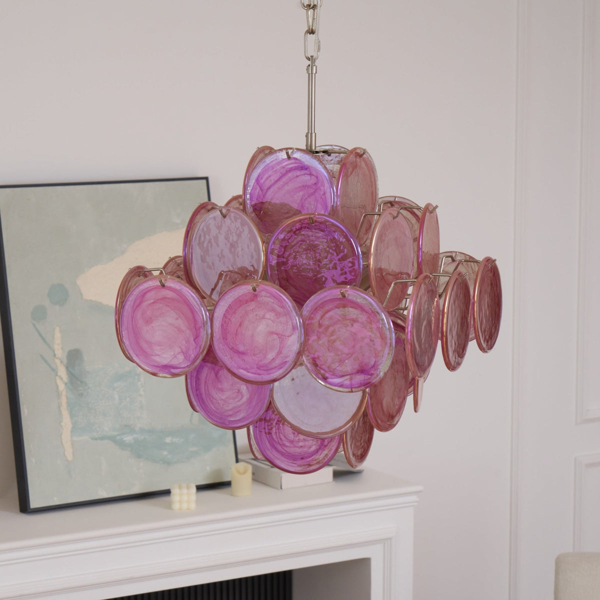 Aurelia Pink Murano Glass Chandelier - view 13